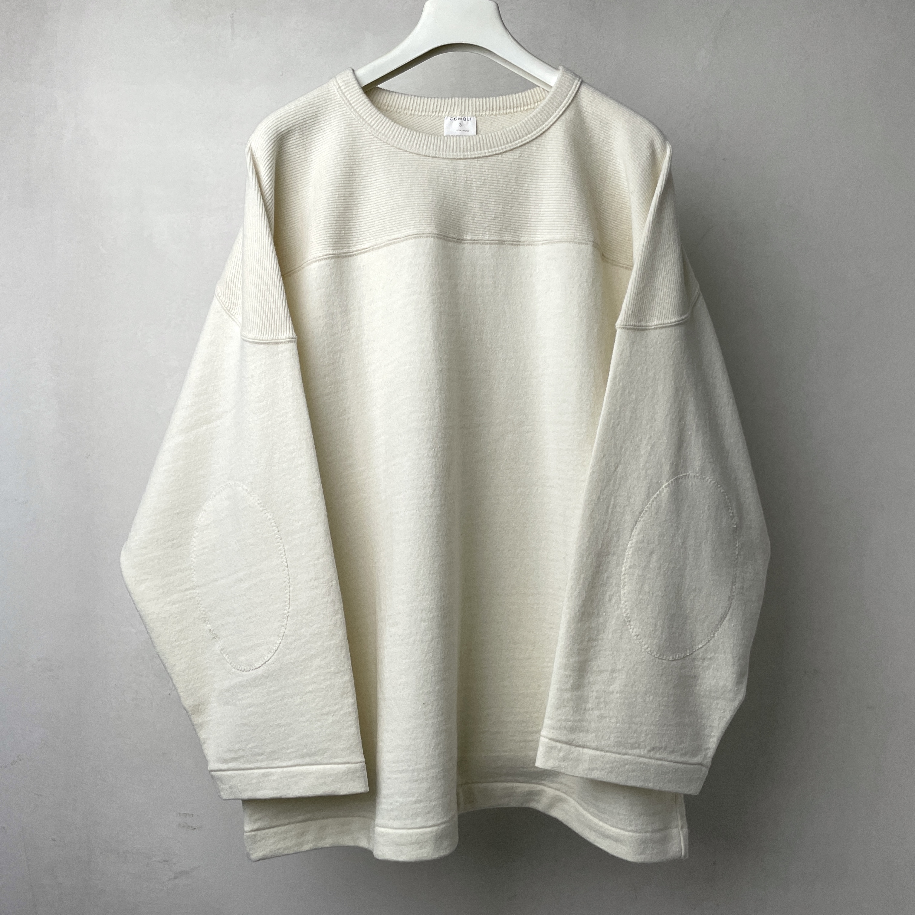 COMOLI 22AW ウールフットボールTシャツ 3-